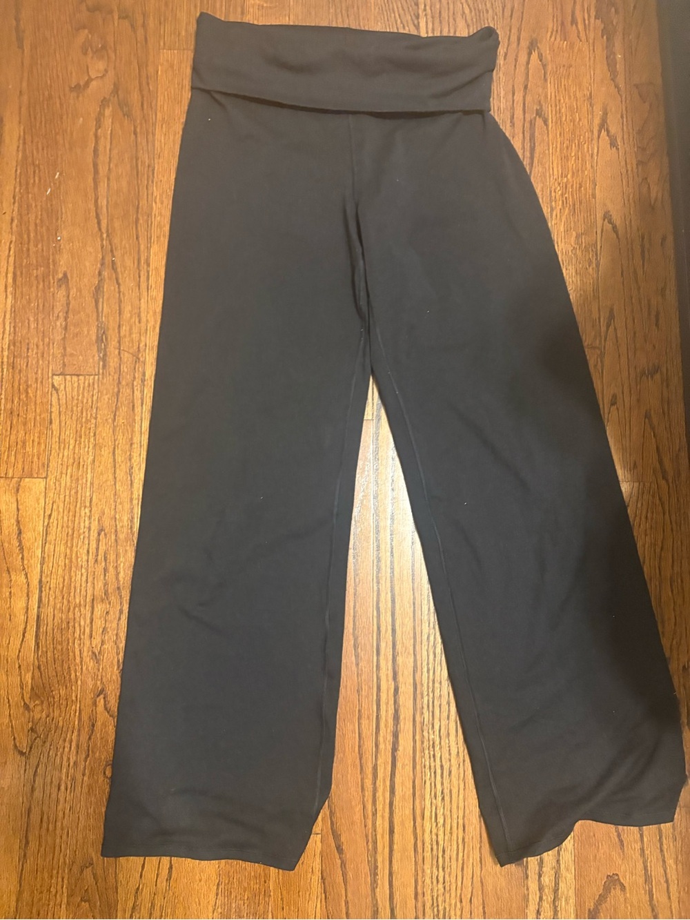 Vuori Black Fold-Over Waist Pants